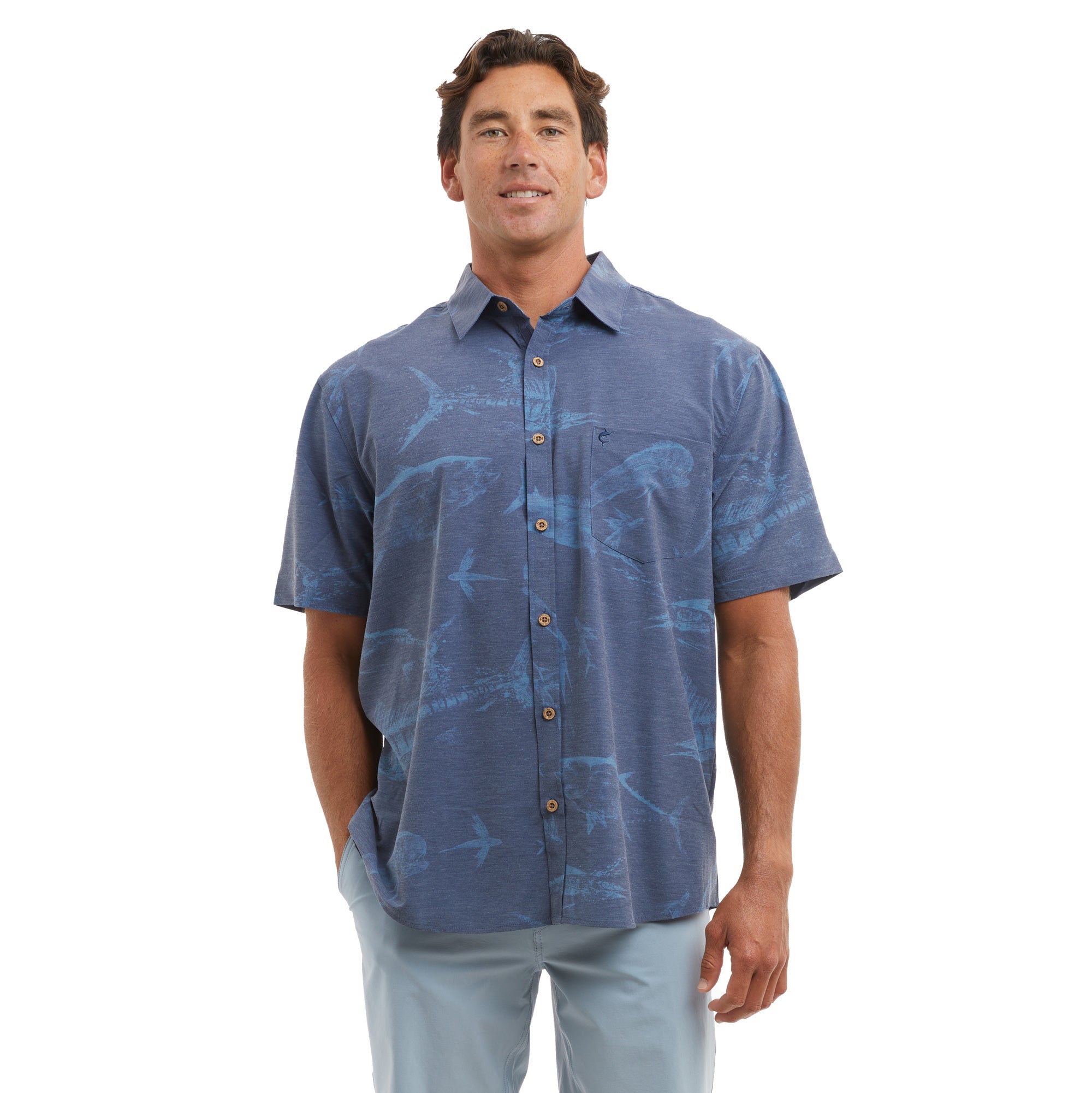 Dockside Stretch Woven Gyotaku