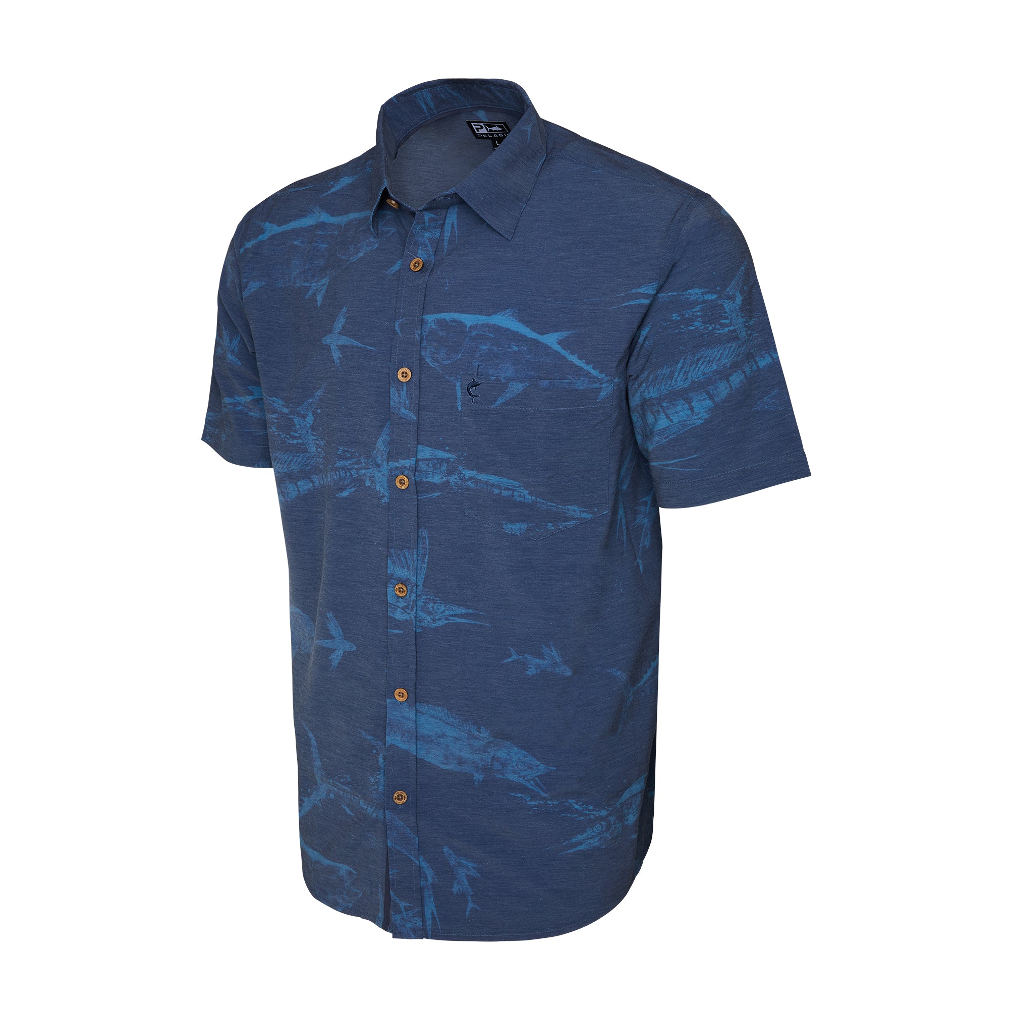 Dockside Stretch Woven Gyotaku