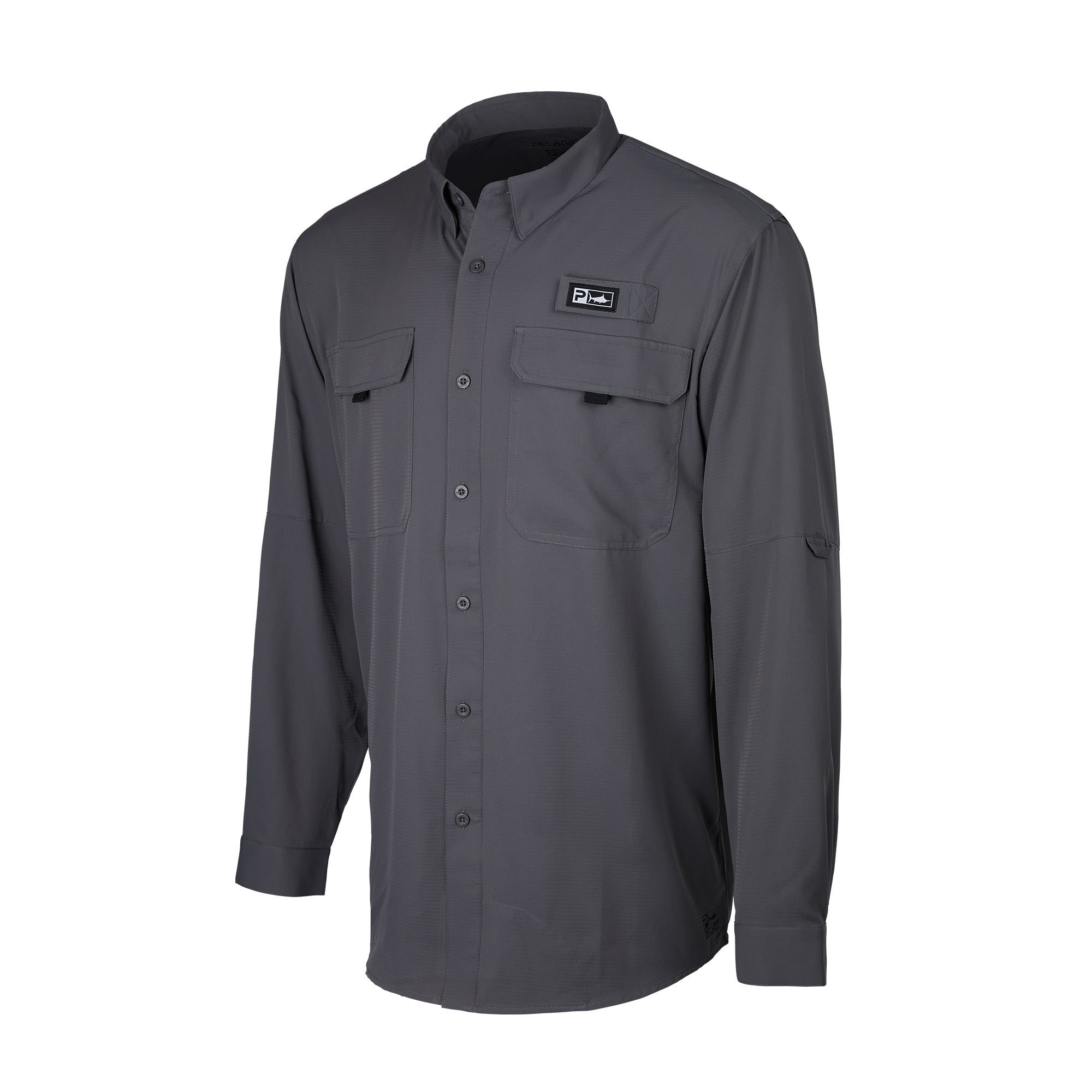Men's Keys Long Sleeve Fishing Shirt Graphite