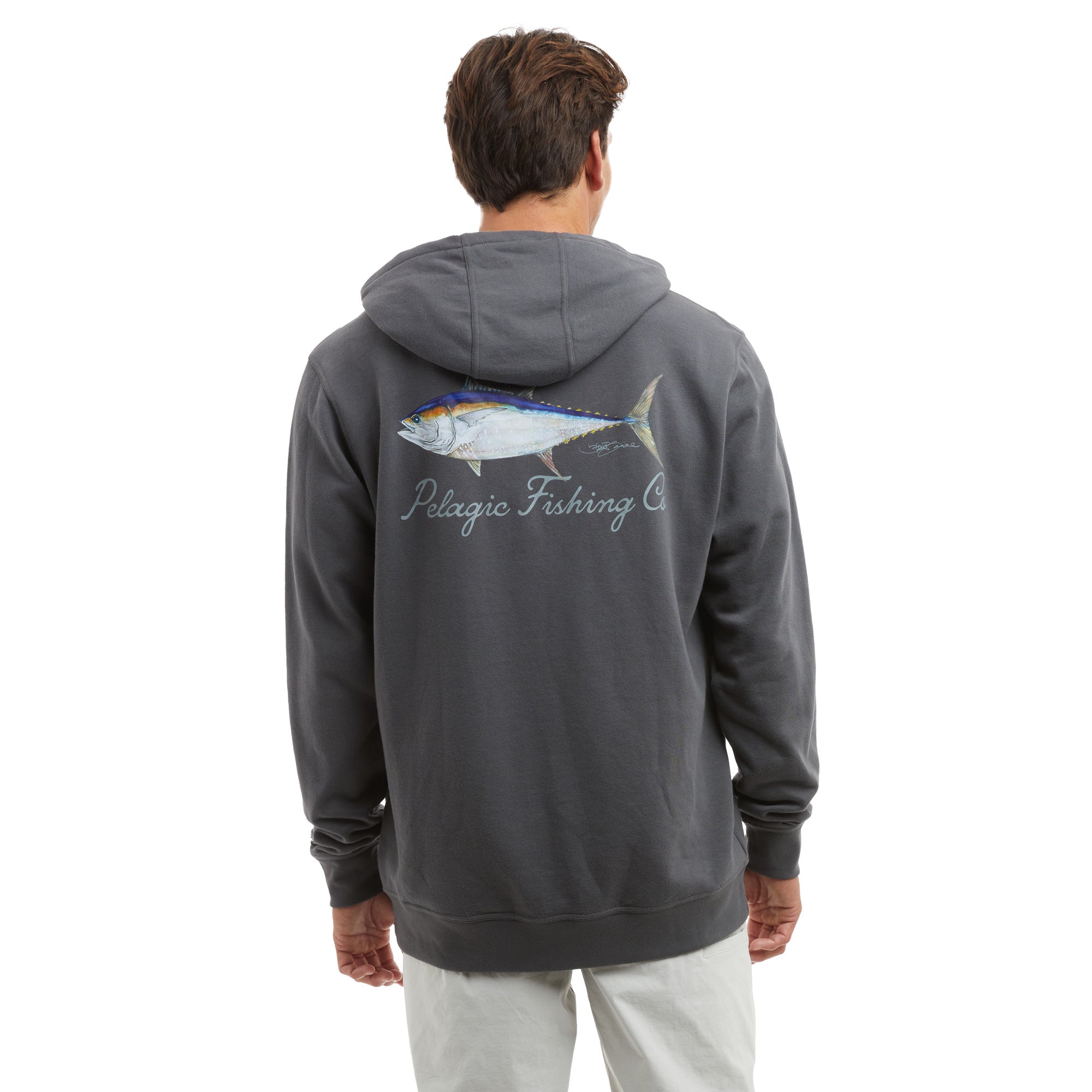 Men's Pullover Fleece Hoodie Goione BFT On Model