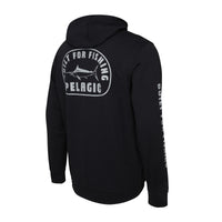 Pullover Fleece Hoodie Marlin Stamp