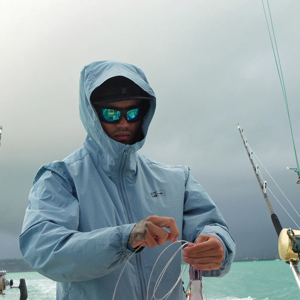 Men's Draft Windbreaker Jacket w/ Hood | PELAGIC AUSTRALIA fishing in Storm