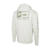 Tanner Zip Fleece Hoodie Wahoo Icon Camo