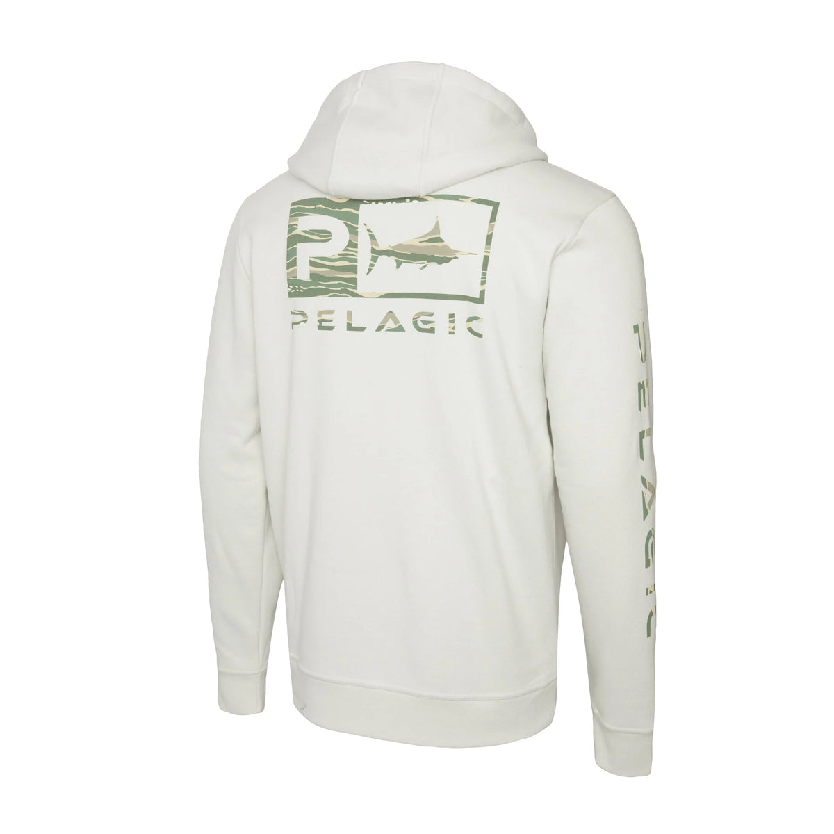 Tanner Zip Fleece Hoodie Wahoo Icon Camo