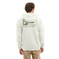 Tanner Zip Fleece Hoodie Wahoo Icon Camo