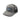 Gray and black trucker cap with a logo on a white background