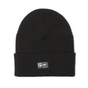 Black beanie with Pelagic logo on a white background