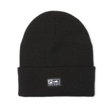 Black beanie with Pelagic logo on a white background