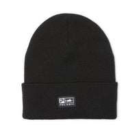 Black beanie with Pelagic logo on a white background