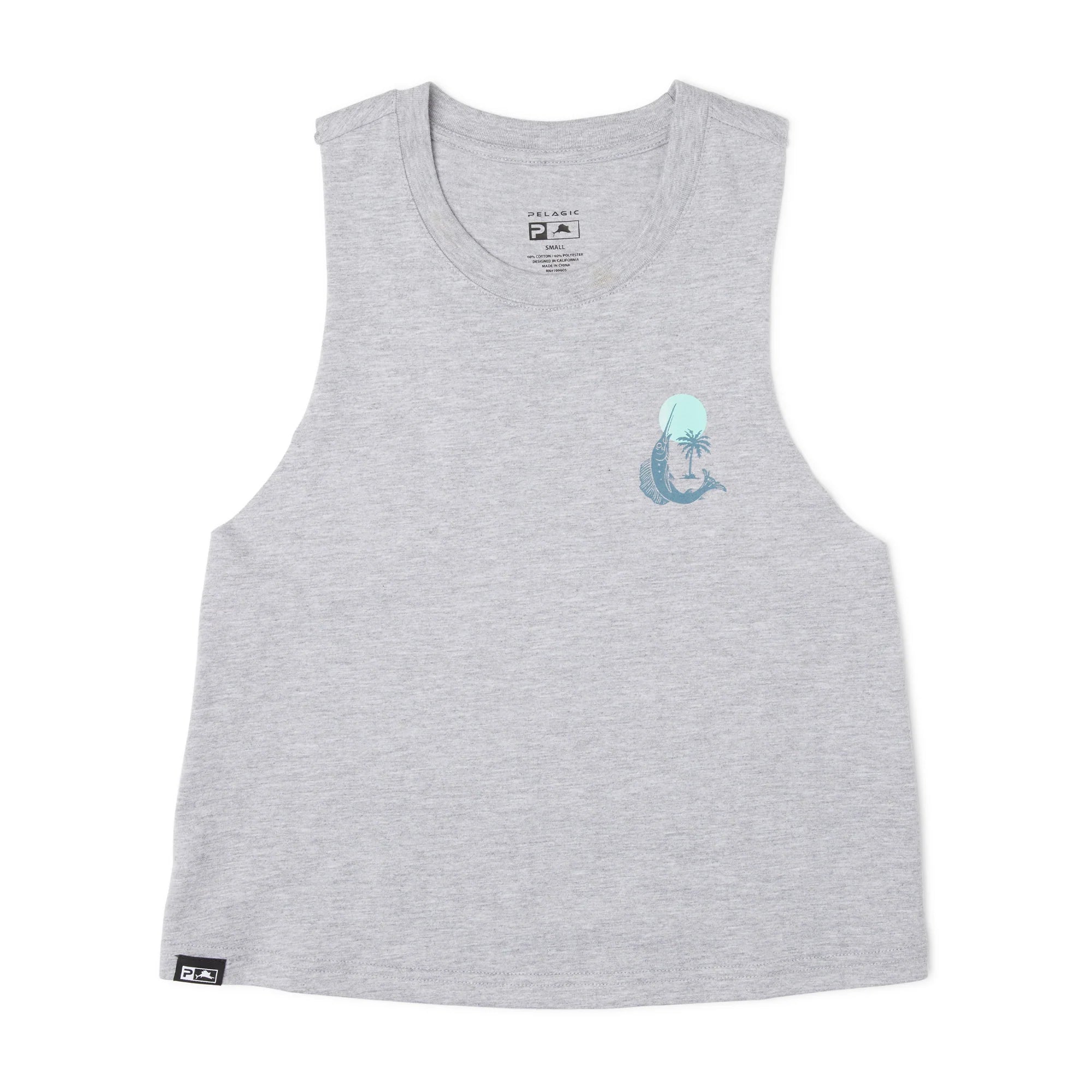Ws Premium Cropped Tank Tropical Sail